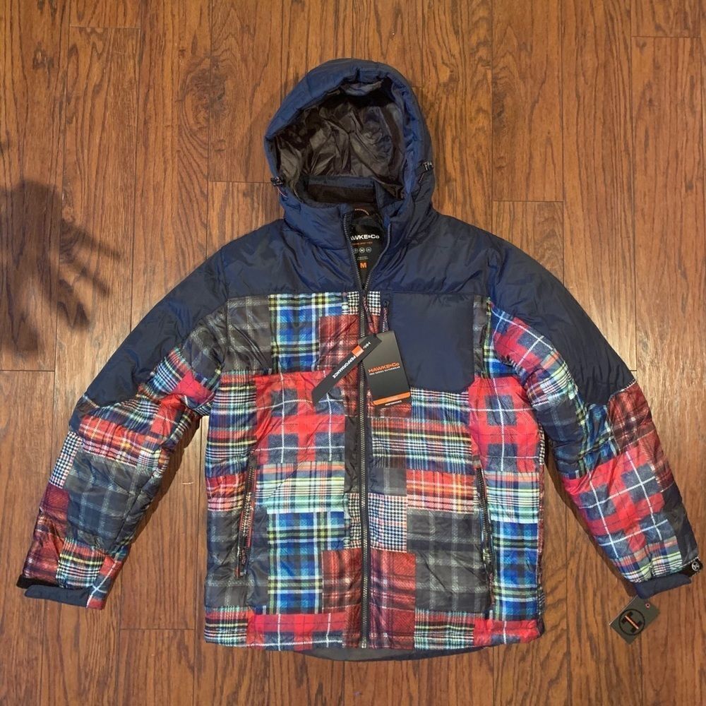 NWT Hawke & Co Patchwork Check jacket.